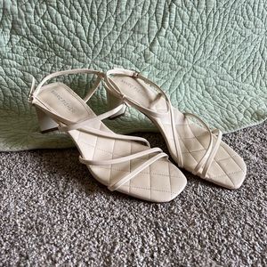 Off White Strap Heels 🤍